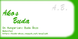 akos buda business card